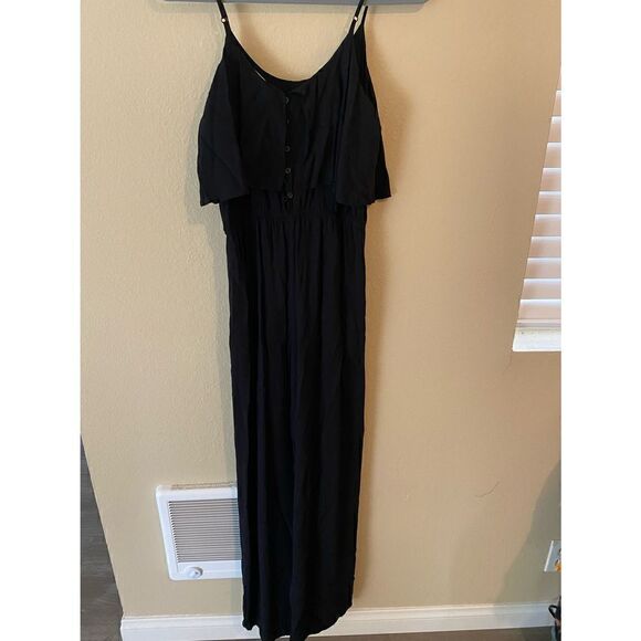 Black Pant Length Romper   - Picture 1 of 7